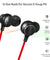 pTron Tangent Duo Bluetooth 5.2 Wireless in-Ear Earphones with Mic,Magnetic Earbuds (Red/Black)