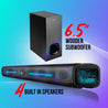 pTron Jazz Pro X1 240W Soundbar with Wired Subwoofer for TV, Punchy Bass, 2.1 CH, Multi-Connect BT5.3/HDMI ARC/Opt-in/Aux/USB, Movie/Music/News Modes, Remote Control, LED Display (Black)
