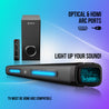 pTron Jazz Pro X1 240W Soundbar with Wired Subwoofer for TV, Punchy Bass, 2.1 CH, Multi-Connect BT5.3/HDMI ARC/Opt-in/Aux/USB, Movie/Music/News Modes, Remote Control, LED Display (Black)