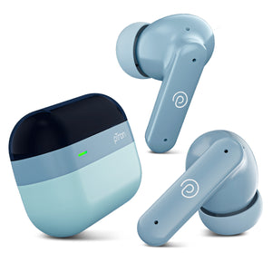 pTron BudSENS 1 ANC Earbuds with Quad Mic TruTalk ENC Calls (Blue)
