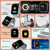 pTron Reflect Callz Smartwatch, Bluetooth Calling, 1.85" Full Touch Display, 600 NITS, Digital Crown, Metal Mesh Strap, 100+ Watch Faces, HR, Sports Mode, 5 Days Battery Life (Silver)