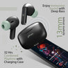 pTron Bassbuds Joy in-Ear Wireless Earbuds, Immersive Sound, 32Hrs Playtime, Clear Calls TWS Earbuds, Bluetooth V5.1 Headphone, Type-C Fast Charging, Voice Assist & IPX4 Water Resistant (Black & Green)