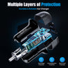 pTron Bullet Zip Mini 42.5W Car Charger with Dual Output, Super VOOC/VOOC Compatible, Fast Charging 20W Type-C/PD & 22.5W USB QC 3.0A & Multiple Protection Layers (Black)