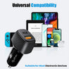 pTron Bullet Zip Mini 42.5W Car Charger with Dual Output, Super VOOC/VOOC Compatible, Fast Charging 20W Type-C/PD & 22.5W USB QC 3.0A & Multiple Protection Layers (Black)