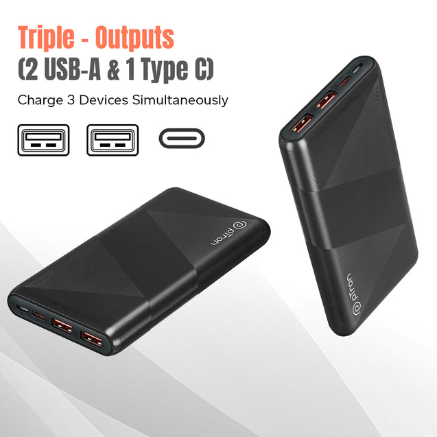 pTron Dynamo Z 22.5W 10000mAh Power Bank (Black)