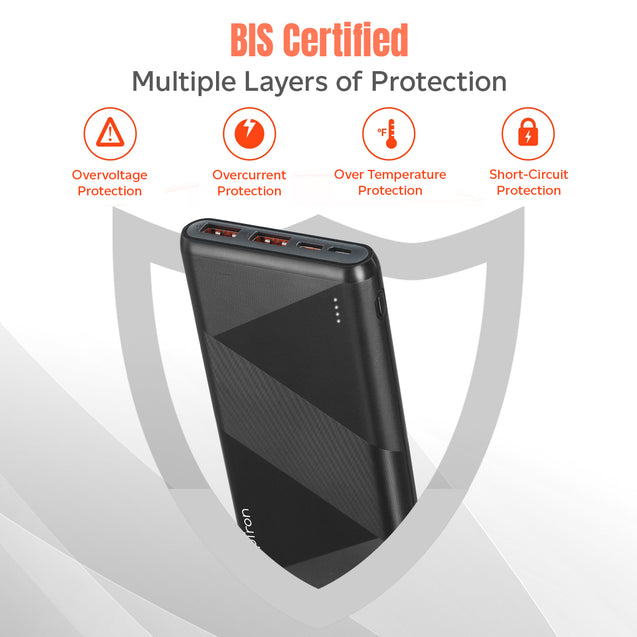 pTron Dynamo Z 22.5W 10000mAh Power Bank (Black)