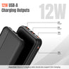pTron Dynamo Lite 10000mAh 12W Power Bank, Made in India, Dual USB Charging Ports, 2 Input Ports Type-C & Micro USB, Slim Design & Multiple Layers of Protection (Black)
