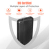 pTron Dynamo Lite 10000mAh 12W Power Bank, Made in India, Dual USB Charging Ports, 2 Input Ports Type-C & Micro USB, Slim Design & Multiple Layers of Protection (Black)