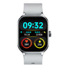 pTron Reflect MaxPro 2.01 inch Square Dial Smartwatch, Full Touch Display, Bluetooth Calling, Functional Crown, 600 NITS, 100+ Watch Faces, HR, SpO2, 5 Days Battery Life & IP68 (Silver)