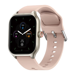 pTron Reflect MaxPro 2.01 inch Square Dial Smartwatch, Full Touch Display, Bluetooth Calling, Functional Crown, 600 NITS, 100+ Watch Faces, HR, SpO2, 5 Days Battery Life & IP68 (Pink)