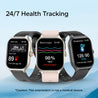 pTron Reflect MaxPro 2.01 inch Square Dial Smartwatch, Full Touch Display, Bluetooth Calling, Functional Crown, 600 NITS, 100+ Watch Faces, HR, SpO2, 5 Days Battery Life & IP68 (Pink)