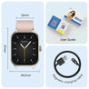 pTron Reflect MaxPro 2.01 inch Square Dial Smartwatch, Full Touch Display, Bluetooth Calling, Functional Crown, 600 NITS, 100+ Watch Faces, HR, SpO2, 5 Days Battery Life & IP68 (Pink)