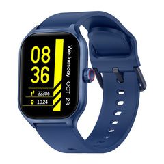 pTron Reflect MaxPro 2.01 inch Square Dial Smartwatch, Full Touch Display, Bluetooth Calling, Functional Crown, 600 NITS, 100+ Watch Faces, HR, SpO2, 5 Days Battery Life & IP68 (Blue)