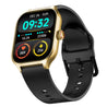 pTron Reflect MaxPro 2.01 inch Square Dial Smartwatch, Full Touch Display, Bluetooth Calling, Functional Crown, 600 NITS, 100+ Watch Faces, HR, SpO2, 5 Days Battery Life & IP68 (Gold)