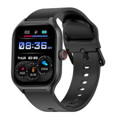 pTron Reflect MaxPro 2.01 inch Square Dial Smartwatch, Full Touch Display, Bluetooth Calling, Functional Crown, 600 NITS, 100+ Watch Faces, HR, SpO2, 5 Days Battery Life & IP68 (Black)