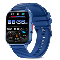 pTron Reflect Classic 2.01 inch Square Dial Smartwatch, Bluetooth Calling, Full Touch Display, 600 NITS, Metal Frame, 100+ Watch Faces, HR, SpO2, Voice Assist, 5 Days Battery Life (Blue)