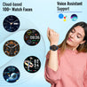 pTron Reflect Flash 1.32 inch Round Dial Smartwatch, Bluetooth Calling, Full Touch Display, 600 NITS, Metal Frame, 100+ Watch Faces, HR, SpO2, Voice Assist & 5 Days Battery Life (Blue)