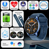 pTron Reflect Flash 1.32 inch Round Dial Smartwatch, Bluetooth Calling, Full Touch Display, 600 NITS, Metal Frame, 100+ Watch Faces, HR, SpO2, Voice Assist & 5 Days Battery Life (Blue)