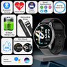 pTron Reflect Flash 1.32 inch Round Smartwatch, Bluetooth Calling, Full Touch Display, 600 NITS, Metal Frame, 100+ Watch Faces, HR, SpO2, Voice Assist & 5 Days Battery Life (Black)