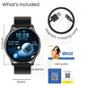 pTron Reflect Flash 1.32 inch Round Smartwatch, Bluetooth Calling, Full Touch Display, 600 NITS, Metal Frame, 100+ Watch Faces, HR, SpO2, Voice Assist & 5 Days Battery Life (Black)