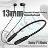 pTron Tangent Flex Bluetooth 5.3 Wireless In-Ear Headphone with Mic,Wireless Neckband (Black)