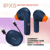 pTron Bassbuds NX in Ear TWS Earbuds, TruTalk AI-ENC Calls, 32Hrs Playtime, 13mm Drivers, Bluetooth 5.3 Wireless Headphone, Voice Assistant, Type-C Fast Charging & IPX5 Water Resistant (Blue)