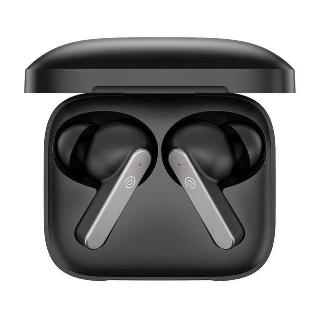 pTron Bassbuds Gomax TWS Earbuds, TruTalk AI-ENC Calls, 36Hrs Playtime, 13mm Drivers, in-Ear Bluetooth 5.3 Wireless Headphones, Voice Assistant, Type-C Fast Charging & IPX5 (Black)