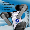 pTron Bassbuds Gomax TWS Earbuds, TruTalk AI-ENC Calls, 36Hrs Playtime, 13mm Drivers, in-Ear Bluetooth 5.3 Wireless Headphones, Voice Assistant, Type-C Fast Charging & IPX5 (Black)