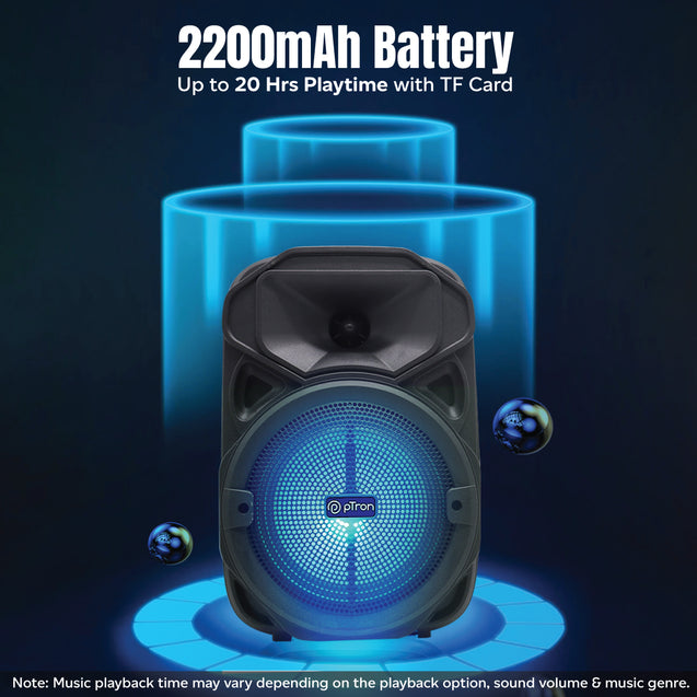 pTron Fusion Maxx v2 Party Speaker (Black)