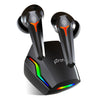 pTron Bassbuds Turbo TWS In-Ear Earbuds with 40ms Hyper Gaming Low Latency, 3D AudioScape, TruTalk AI-ENC Calls, Thunder Bass, 45Hrs Playtime, Ultra HD Mic, BT 5.3, Type-C Fast Charging & IPX5 (Black)