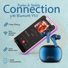 pTron Zenbuds Evo X1 Pro In-Ear TWS Earbuds with Quad Mic (Blue)