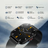 pTron Reflect Classic Smartwatch, Bluetooth Calling, 2.01" Full Touch Display, 600 NITS Full Metal Smartwatch, 100+ Watch Faces, HR, SpO2, Sports Mode, Voice Assist, 5 Days Battery Life & IP68 (Black)