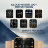 pTron Reflect Classic Smartwatch, Bluetooth Calling, 2.01" Full Touch Display, 600 NITS Full Metal Smartwatch, 100+ Watch Faces, HR, SpO2, Sports Mode, Voice Assist, 5 Days Battery Life & IP68 (Gold)