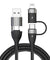pTron Solero 4 in 1 Fast Charging USB Cabled(1M Black)