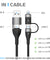 pTron Solero 4 in 1 Fast Charging USB Cabled(1M Black)