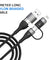 pTron Solero 4 in 1 Fast Charging USB Cabled(1M Black)