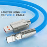 pTron 60W USB to Type C Super Fast Charging USB Cable Compatible with OnePlus, Oppo, Vivo, Xiaomi, Realme, Samsung & Other Type-C Devices & 480Mbps Data Sync Speed - Solero 180 Degree (1m, Blue)