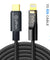 pTron Solero 30W Type-C to 8 Pin USB Fast Charging Nylon Braided Cable (1M, Black)