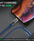 pTron Solero 30W Type-C to 8 Pin USB Fast Charging Nylon Braided Cable (1M, Blue)