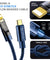 pTron Solero 30W Type-C to 8 Pin USB Fast Charging Nylon Braided Cable (1M, Blue)