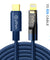 pTron Solero 30W Type-C to 8 Pin USB Fast Charging Nylon Braided Cable (1M, Blue)