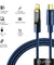 pTron Solero 30W Type-C to 8 Pin USB Fast Charging Nylon Braided Cable (1M, Blue)