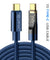 pTron Solero 80W Type-C to Type-C Super Fast Charging USB Cable(1M,Blue)