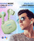 pTron Bassbuds Duo Pro TWS Earbuds with HD Mic (Light Green)
