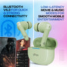 pTron Bassbuds Duo Pro TWS Earbuds with HD Mic (Light Green)