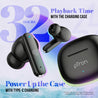 pTron Bassbuds Air In-Ear TWS Earbuds with Deep Bass, 32Hrs Playtime, Built-in HD Mic, Bluetooth v5.1, Touch Control, Type-C Fast Charging, Voice Assistant & IPX4 Water Resistant (Pearl Black)