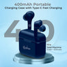 pTron Bassbuds Tango In-Ear TWS Earbuds, TruTalk AI-ENC Calls, Movie Mode, 40Hrs Playtime, Bluetooth 5.1 Headphone with HD Mics, Touch Control, IPX4 Water-Resistant & Type-C Fast Charging (Royal Blue)