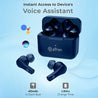 pTron Bassbuds Tango In-Ear TWS Earbuds, TruTalk AI-ENC Calls, Movie Mode, 40Hrs Playtime, Bluetooth 5.1 Headphone with HD Mics, Touch Control, IPX4 Water-Resistant & Type-C Fast Charging (Royal Blue)