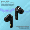 pTron Basspods P481 Pro Active Noise Cancellation (ANC) in-Ear TWS Earbuds, Transparency Mode, Deep Bass, Touch Control, Bluetooth 5.1 Headphones with Mic, Type C Fast Charge & IPX4 (Midnight Black)