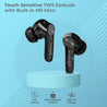 pTron Basspods P481 Pro Active Noise Cancellation (ANC) in-Ear TWS Earbuds, Transparency Mode, Deep Bass, Touch Control, Bluetooth 5.1 Headphones with Mic, Type C Fast Charge & IPX4 (Midnight Black)